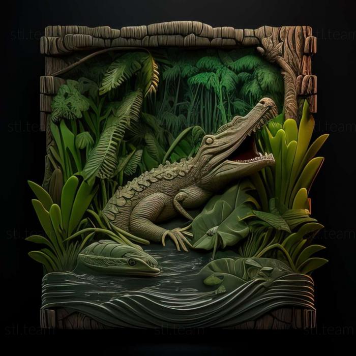 3D модель Игра Крокодил болото (STL)